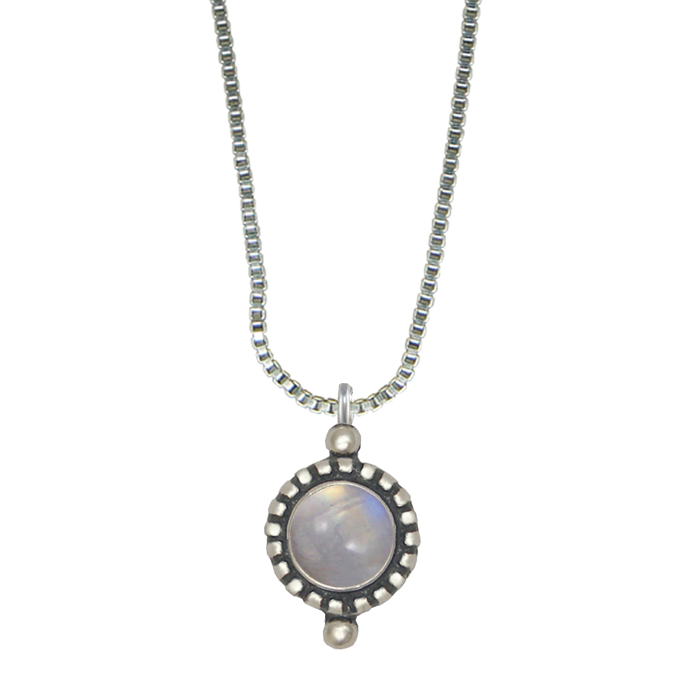 Sterling Silver Little Rainbow Moonstone Pendant Necklace